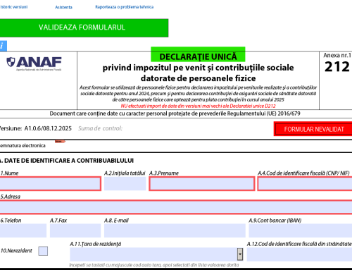 2026.PFA – CASS, cont de banca, declaratia unica precompletata