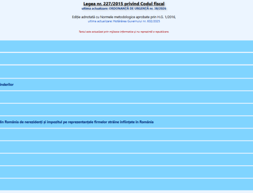 2026.PFA – activitate independentă